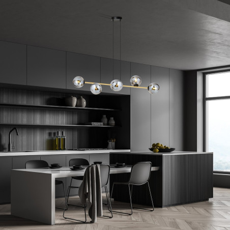 Lampa wisząca GRAVITY 6 BL GRAFIT 1237/6 EMIBIG