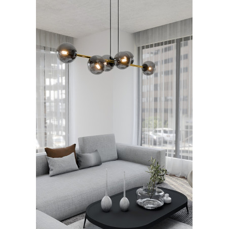 Lampa wisząca GRAVITY 6 BL GRAFIT 1237/6 EMIBIG