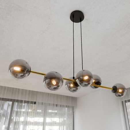Lampa wisząca GRAVITY 6 BL GRAFIT 1237/6 EMIBIG
