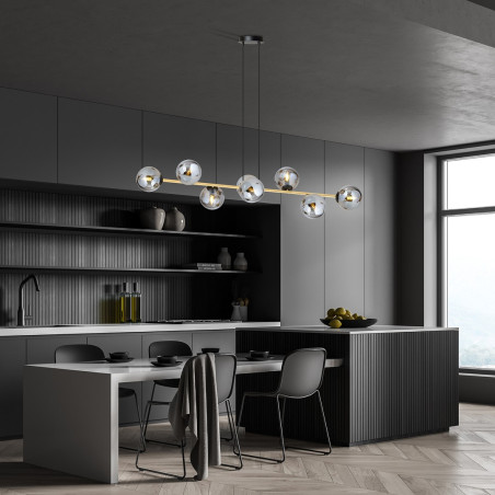 Lampa wisząca GRAVITY 8 BL GRAFIT 1237/8 EMIBIG