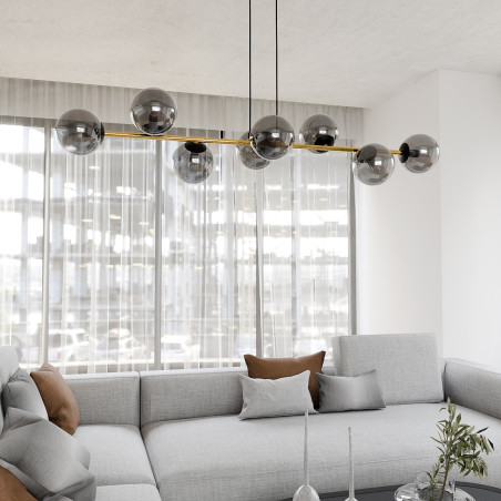 Lampa wisząca GRAVITY 8 BL GRAFIT 1237/8 EMIBIG