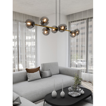 Lampa wisząca GRAVITY 8 BL GRAFIT 1237/8 EMIBIG