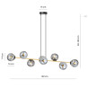 Lampa wisząca GRAVITY 8 BL GRAFIT 1237/8 EMIBIG