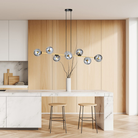 Lampa wisząca GRAVITY 8 BL GRAFIT 1237/8 EMIBIG