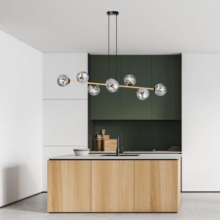 Lampa wisząca GRAVITY 8 BL GRAFIT 1237/8 EMIBIG