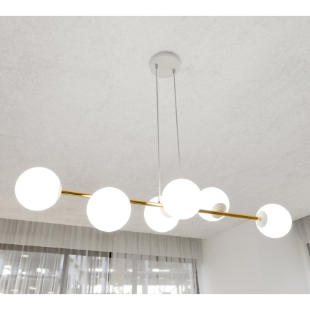 Lampa wisząca GRAVITY 6 WH GOLD 1242/6 EMIBIG