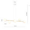Lampa wisząca GRAVITY 6 WH GOLD 1242/6 EMIBIG