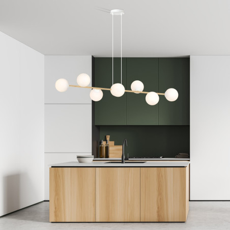 Lampa wisząca GRAVITY 8  WH GOLD 1242/8 EMIBIG