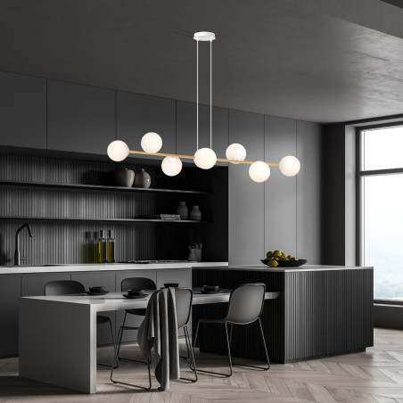 Lampa wisząca GRAVITY 8  WH GOLD 1242/8 EMIBIG