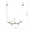 Lampa wisząca RITZ 5 BL TRANSPARENT 1296/5 EMIBIG