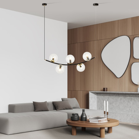 Lampa wisząca RITZ 5 BL TRANSPARENT 1296/5 EMIBIG