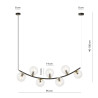 Lampa wisząca RITZ 7 BL TRANSPARENT 1296/7 EMIBIG