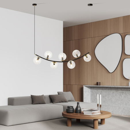 Lampa wisząca RITZ 7 BL TRANSPARENT 1296/7 EMIBIG