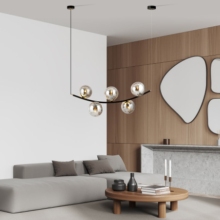 Lampa wisząca RITZ 5 BL GRAFIT 1297/5 EMIBIG