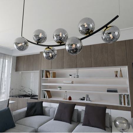 Lampa wisząca RITZ 7 BL GRAFIT 1297/7 EMIBIG