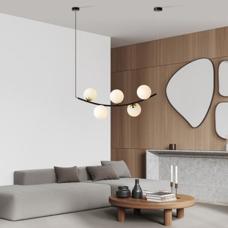 Lampa wisząca RITZ 5 BL OPAL 1298/5 EMIBIG