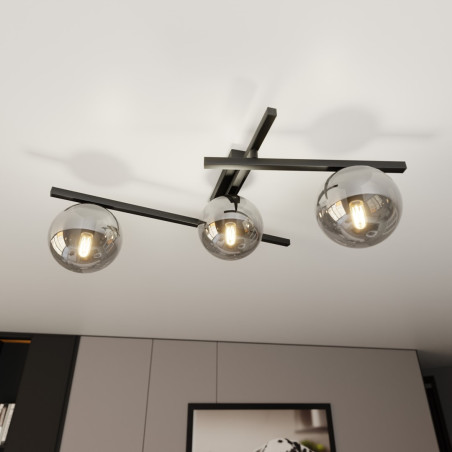 Lampa sufitowa  SMART 3 BLACK/GRAFIT 1104/3 EMIBIG