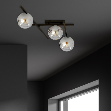 Lampa sufitowa  SMART 3 BLACK/GRAFIT 1104/3 EMIBIG