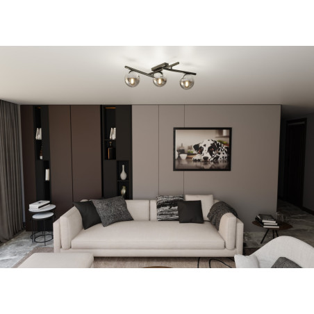 Lampa sufitowa  SMART 3 BLACK/GRAFIT 1104/3 EMIBIG