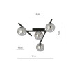 Lampa sufitowa  SMART 4 BLACK/GRAFIT 1104/4 EMIBIG