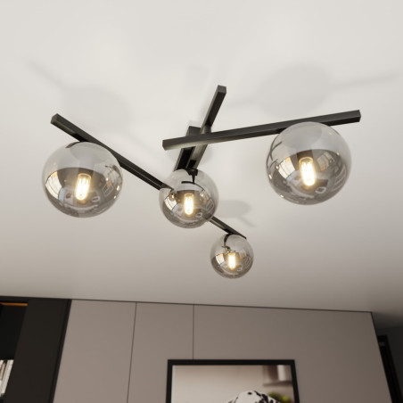 Lampa sufitowa  SMART 4 BLACK/GRAFIT 1104/4 EMIBIG