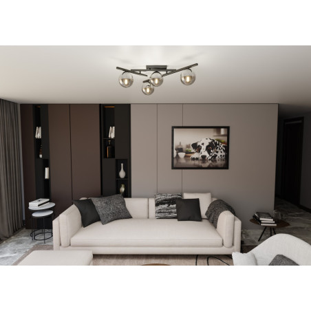 Lampa sufitowa  SMART 4 BLACK/GRAFIT 1104/4 EMIBIG