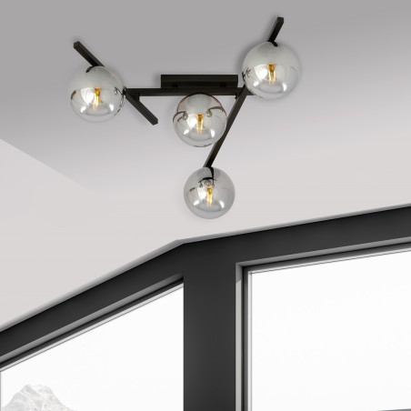 Lampa sufitowa  SMART 4 BLACK/GRAFIT 1104/4 EMIBIG