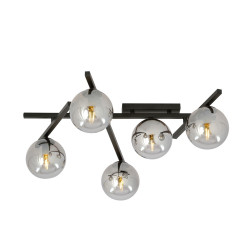 Lampa sufitowa  SMART 5 BLACK/GRAFIT 1104/5 EMIBIG