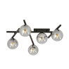 Lampa sufitowa  SMART 5 BLACK/GRAFIT 1104/5 EMIBIG