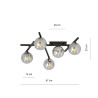 Lampa sufitowa  SMART 5 BLACK/GRAFIT 1104/5 EMIBIG