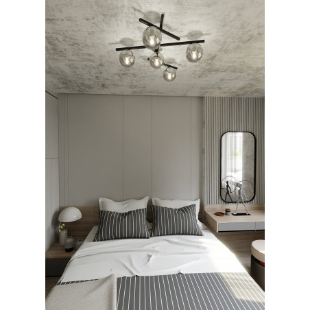 Lampa sufitowa  SMART 5 BLACK/GRAFIT 1104/5 EMIBIG
