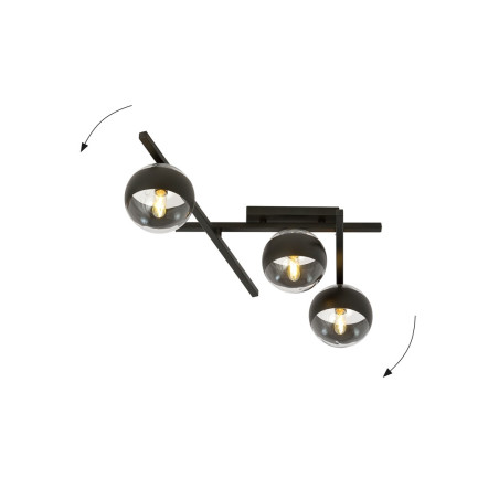 Lampa sufitowa  SMART 3 BLACK/STRIPE 1105/3 EMIBIG