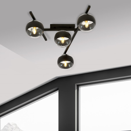 Lampa sufitowa  SMART 4 BLACK/STRIPE 1105/4 EMIBIG