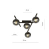 Lampa sufitowa  SMART 4 BLACK/STRIPE 1105/4 EMIBIG