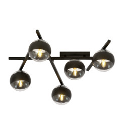 Lampa sufitowa  SMART 5 BLACK/STRIPE 1105/5 EMIBIG