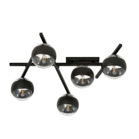 Lampa sufitowa  SMART 5 BLACK/STRIPE 1105/5 EMIBIG