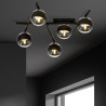 Lampa sufitowa  SMART 5 BLACK/STRIPE 1105/5 EMIBIG