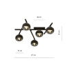 Lampa sufitowa  SMART 5 BLACK/STRIPE 1105/5 EMIBIG