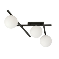 Lampa sufitowa  SMART 3 BLACK/OPAL 1103/3 EMIBIG