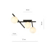 Lampa sufitowa  SMART 3 BLACK/OPAL 1103/3 EMIBIG
