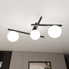Lampa sufitowa  SMART 3 BLACK/OPAL 1103/3 EMIBIG