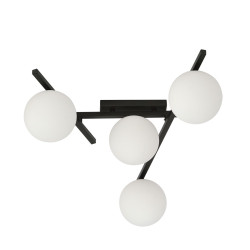 Lampa sufitowa  SMART 4 BLACK/OPAL 1103/4 EMIBIG