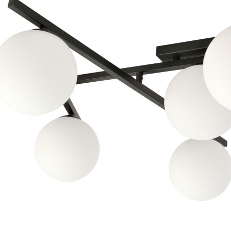 Lampa sufitowa  SMART 4 BLACK/OPAL 1103/4 EMIBIG