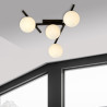 Lampa sufitowa  SMART 4 BLACK/OPAL 1103/4 EMIBIG