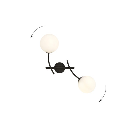 Kinkiet HUNTER K2 BLACK/OPAL 1102/K2 EMIBIG
