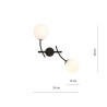 Kinkiet HUNTER K2 BLACK/OPAL 1102/K2 EMIBIG