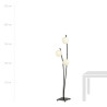 Lampa podłogowa HUNTER LP3 BLACK/OPAL  1102/LP3 EMIBIG