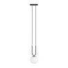 Lampa wisząca GLAM 1 BLACK/OPAL 1112/1 EMIBIG