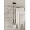 Lampa wisząca GLAM 1 BLACK/OPAL 1112/1 EMIBIG