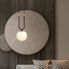 Lampa wisząca GLAM 1 BLACK/OPAL 1112/1 EMIBIG